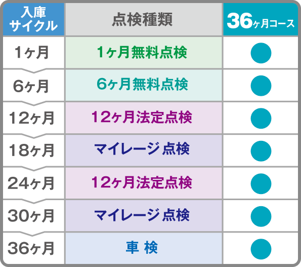 36ヶ月コースの流れ