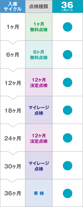 36ヶ月コースの流れ