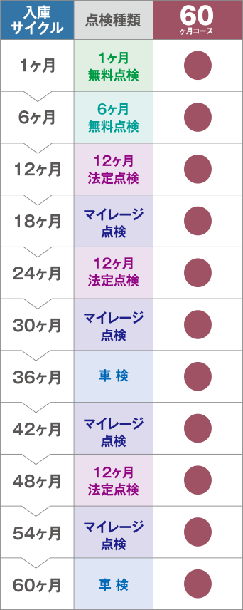 60ヶ月コースの流れ