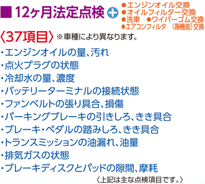12ヶ月法定点検